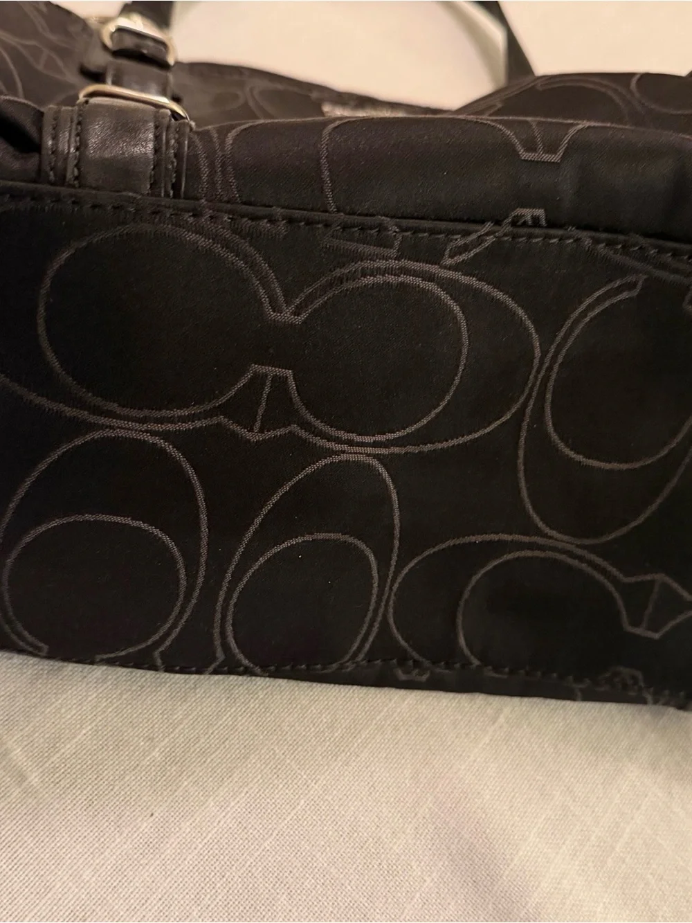 Coach Mia Tote Op Art Signature Fabric with Leather Trim Y2K